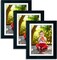 5x7 Picture Frame Set of 3 Black,Made of Solid Wood 4x6 with Mat(Black)5"L x 7"W